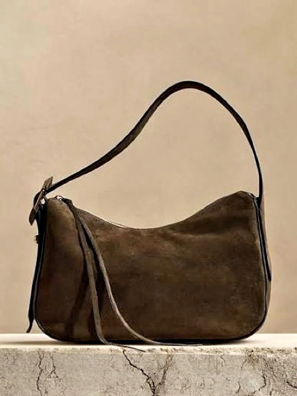 Banana Republic Suede Hobo Bag Shoulder Bag in Brown